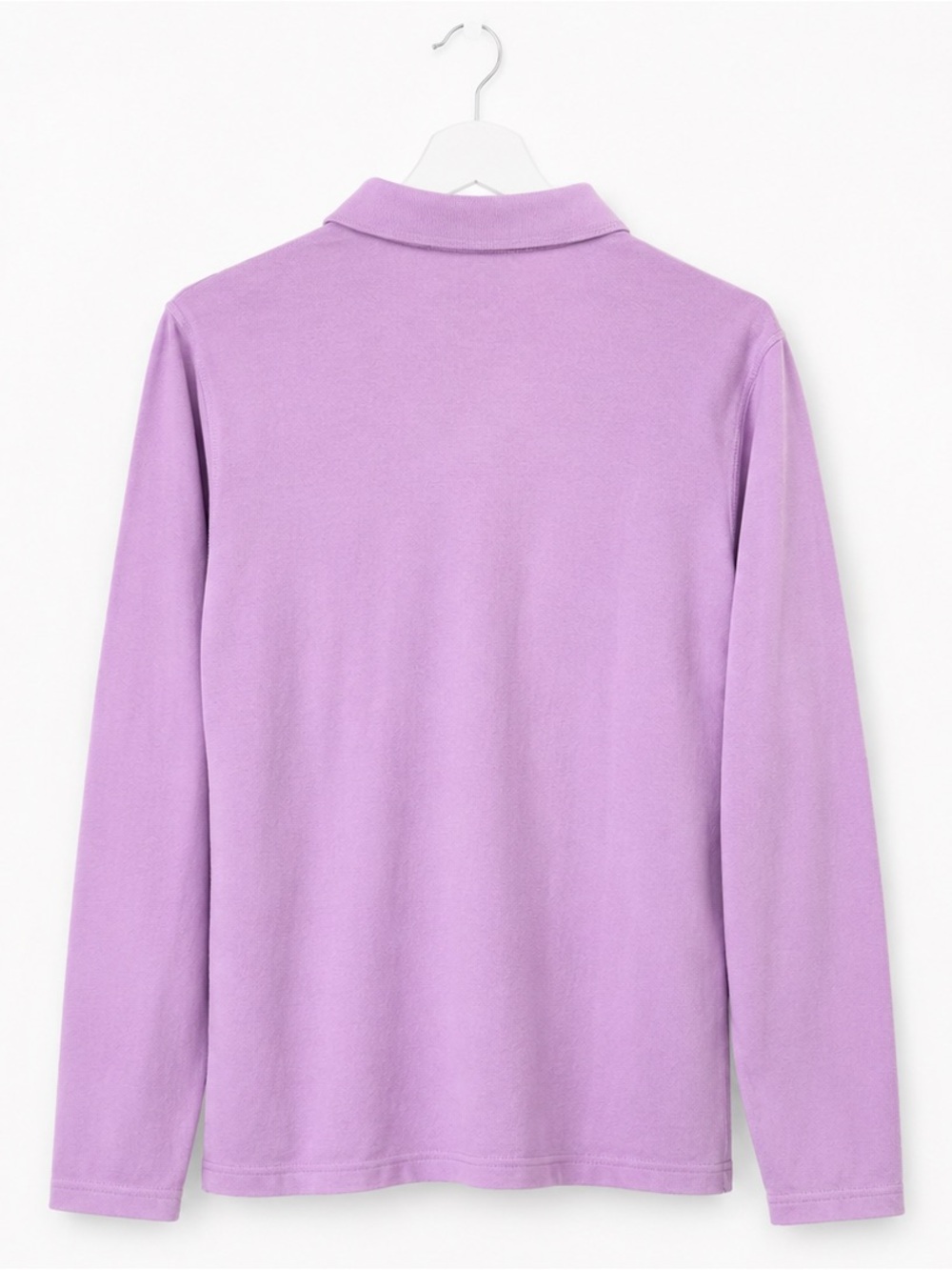 L.L.Bean Women’s Long Sleeve Polo Shirt Large Lavender Pink 100% Cotton Casual - Picture 2 of 15